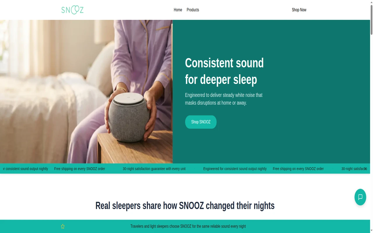 snooz.store storefront