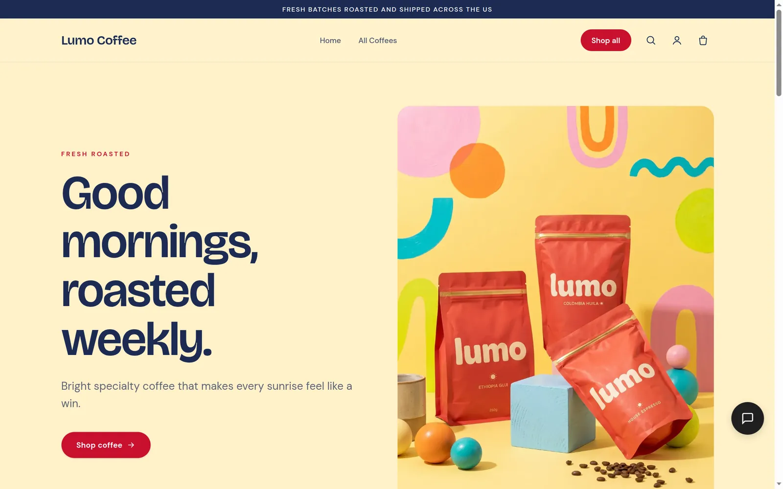 Lumo Coffee on a laptop